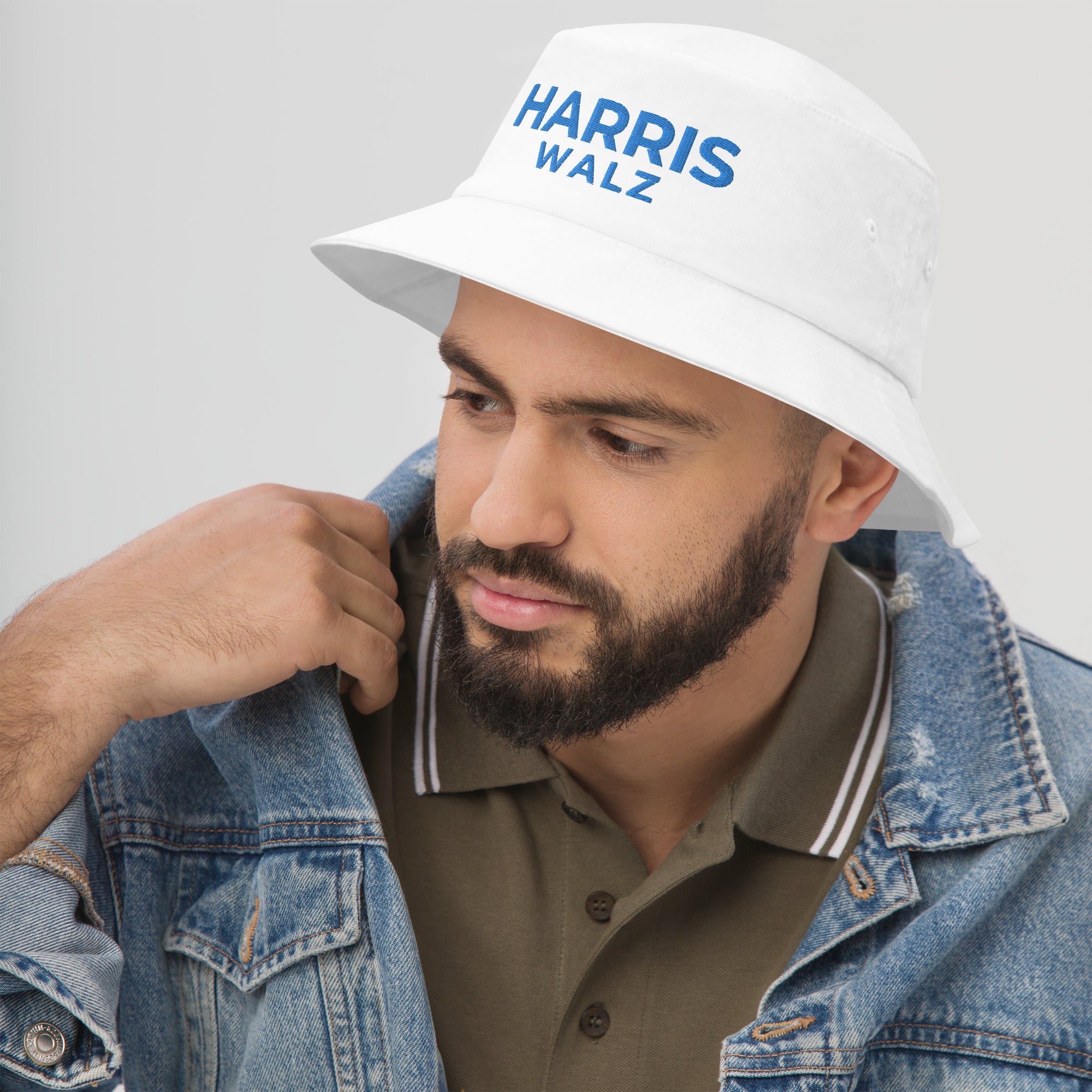 Kamala & Walz White Bucket Hat