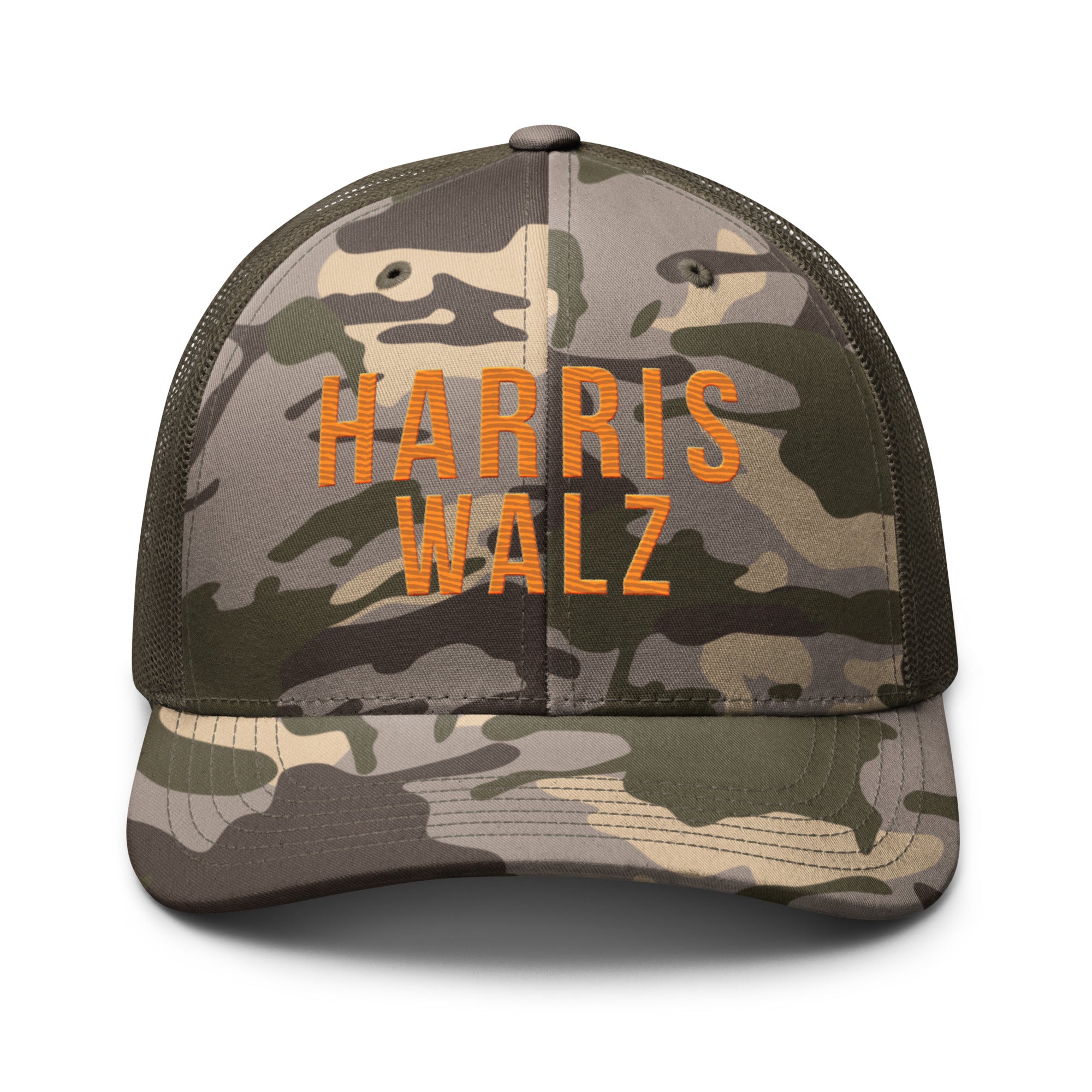 Harris & Walz Camo Trucker Hat