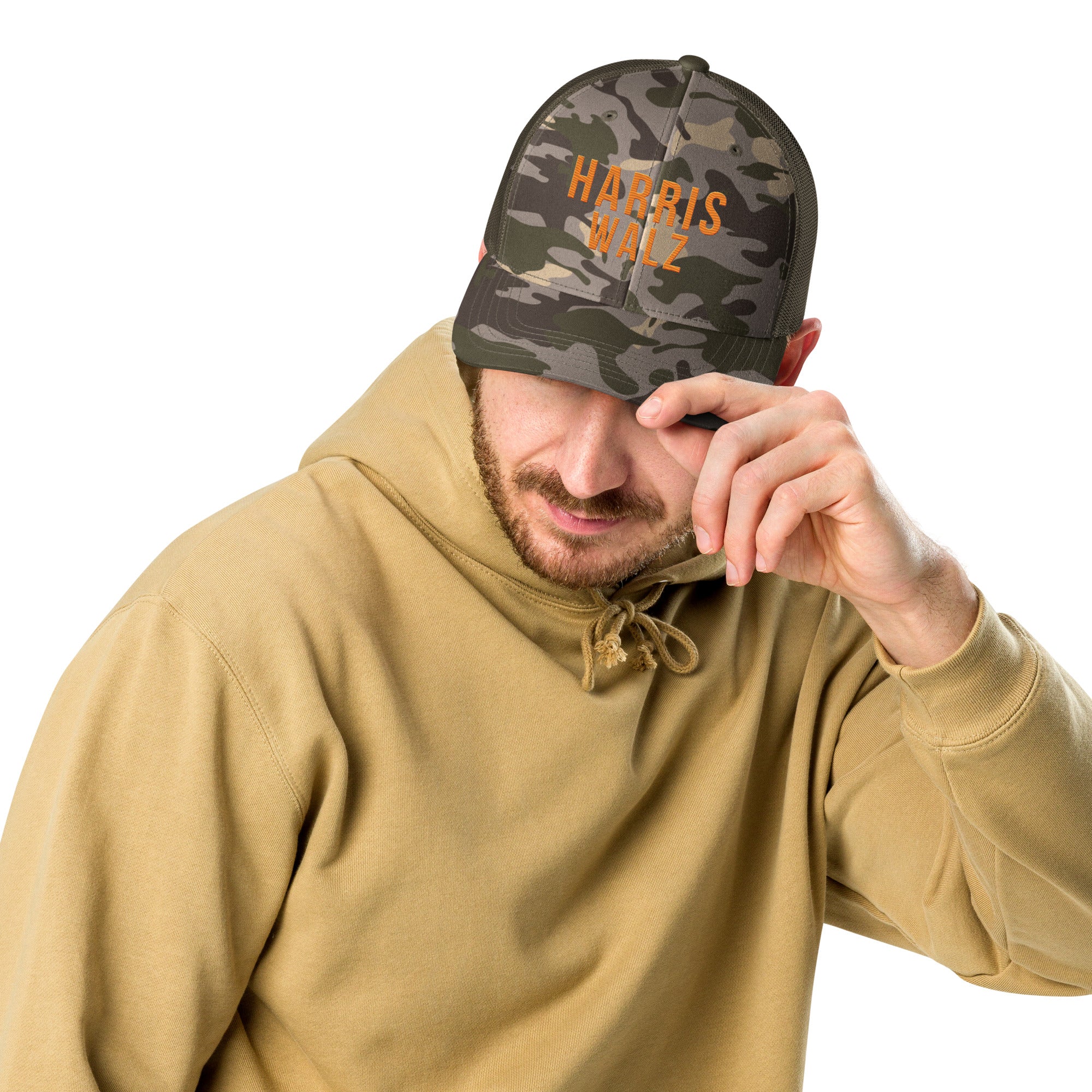 Harris & Walz Camo Trucker Hat