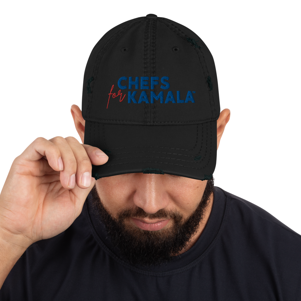 Chefs For Kamala LG Distressed Baseball Cap